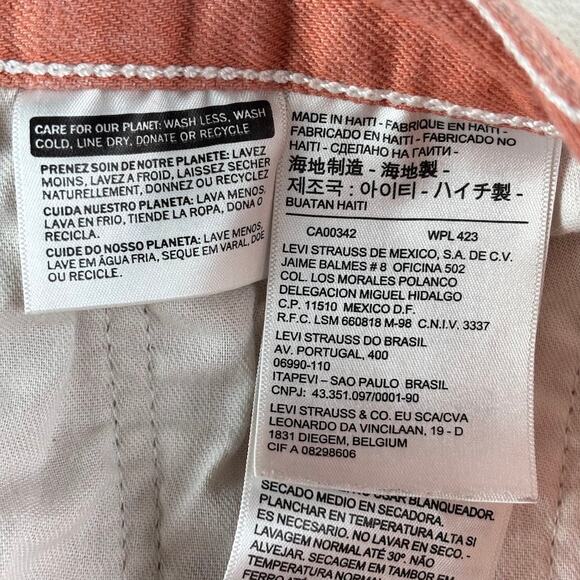Levi's 501 Jeans Men's 32X32 Button Fly Salmon Coral Red Tab - Picture 8 of 11